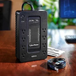 CyberPower ST625U Standby UPS Systems - 625VA/360W, 120 VAC, NEMA 5-15P, Compact, 8 Outlets, PowerPanel® Personal, $100000 CEG, 3YR Warranty