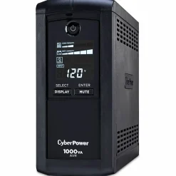 CyberPower® Uninterruptible 600-Watt 9-Outlet Power Supply, CP1000AVRLCD
