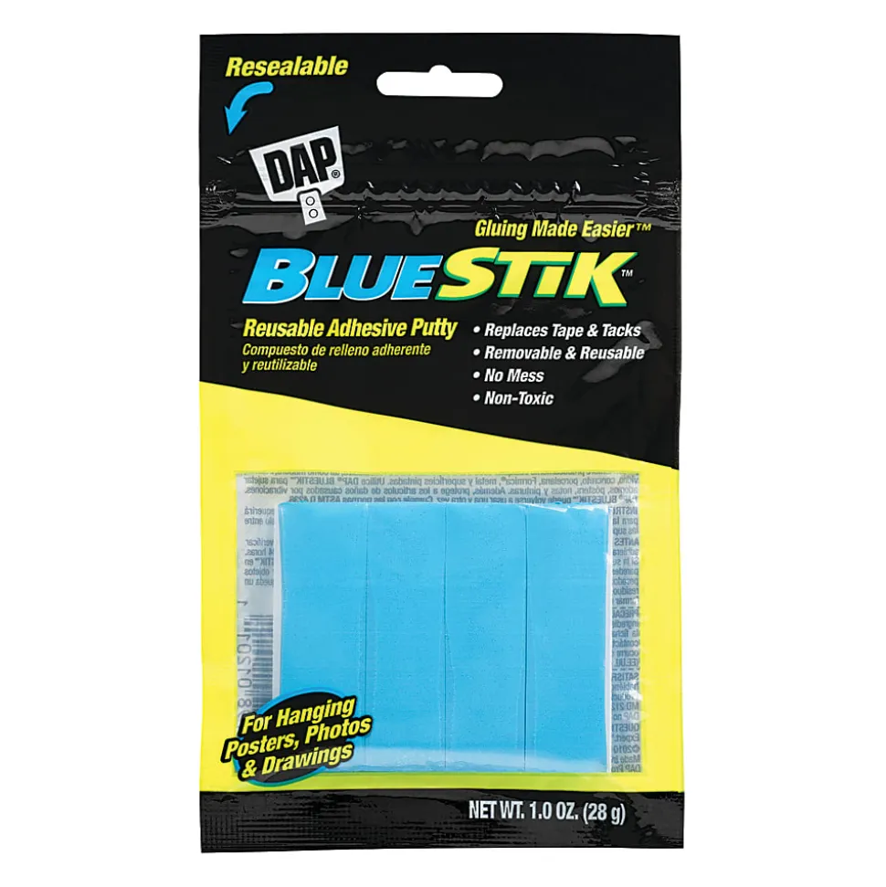 DAP® BlueStik™ Reusable Adhesive Putty, 1 Oz, Pack Of 12