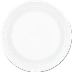 Dart® Concorde® Foam Plates, 6", White, Pack Of 1,000 Plates