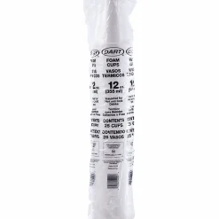 Dart® Insulated Foam Drinking Cups, White, 12 Oz, Box Of 1,000, DCC12J12