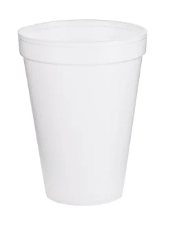 Dart® Insulated Foam Drinking Cups, White, 12 Oz, Box Of 1,000, DCC12J16