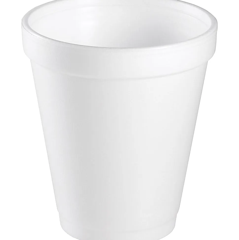 Dart® Insulated Foam Drinking Cups, White, 8 Oz, Bag Of 25