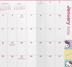 2026-2027 DateWorks Monthly Pocket Planner, 3-1/2" x 6-1/2", Hello Kitty, January 2026 To December 2027, 262074OD