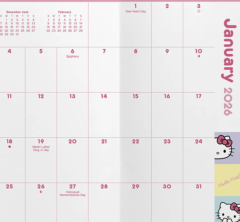 2026-2027 DateWorks Monthly Pocket Planner, 3-1/2" x 6-1/2", Hello Kitty, January 2026 To December 2027, 262074OD