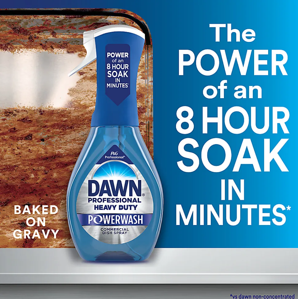 Dawn Professional Heavy-Duty Platinum Powerwash Dish Spray Starter Kit, Fresh, 16 Fl Oz, Blue, Pack Of 6 Starter Kits