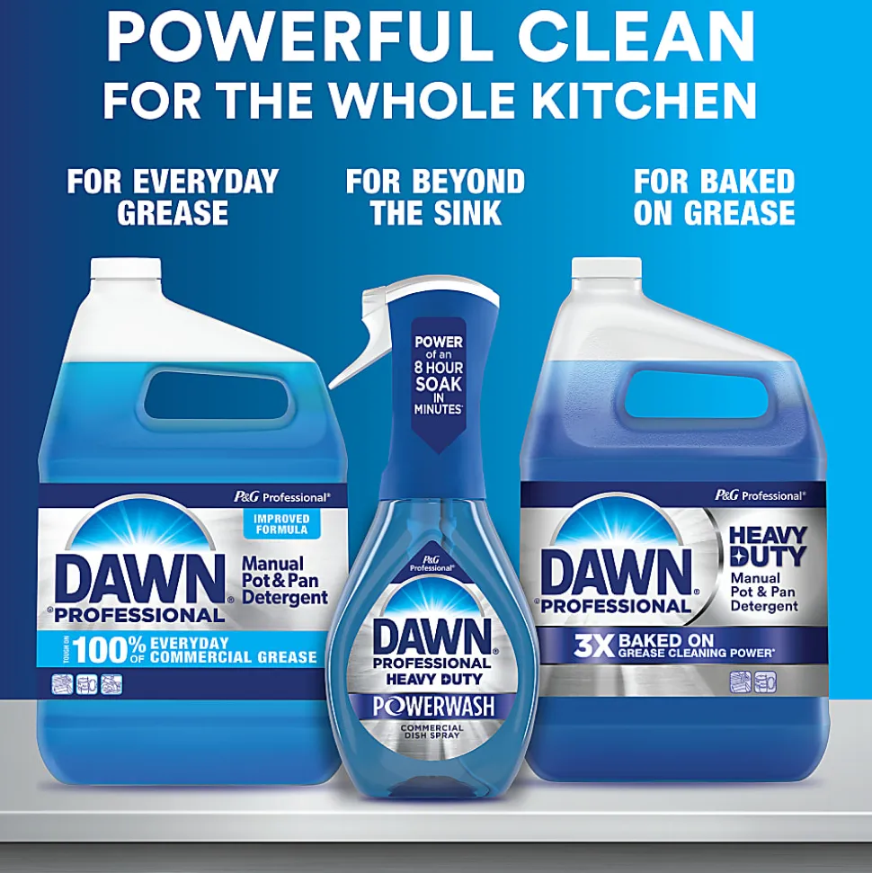 Dawn Professional Heavy-Duty Platinum Powerwash Dish Spray Starter Kit, Fresh, 16 Fl Oz, Blue, Pack Of 6 Starter Kits