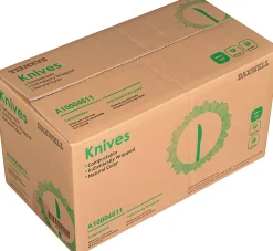 Daxwell Medium/Heavyweight Wrapped Utensils, Knives, Champagne, Pack Of 1,000 Knives