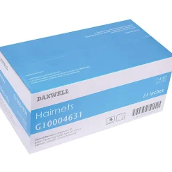 Daxwell Nylon Hairnets, 21", Black, 144 Hairnets Per Box, Case Of 10 Boxes