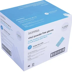Daxwell Vinyl Gloves, X-Large, Clear, 100 Gloves Per Pack, Box Of 10 Packs