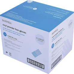 Daxwell Vinyl Gloves, X-Large, Clear, 100 Gloves Per Pack, Box Of 10 Packs