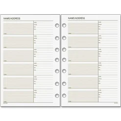 Day Runner® Organizer Accessory, Telephone/Address Refill Pages, 5 1/2