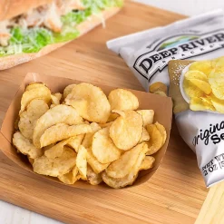 Deep River Snacks Potato Chips, Original Sea Salt Kettle, 2.0 Oz, Case Of 24 Bags