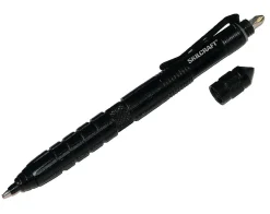 Defender TAC Press-Tip Pen, Ball Point, 1.0 mm, Black Barrel, Black Ink