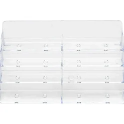 Deflecto 8-Compartment Business Card Holder, 3 7/8