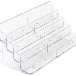 Deflecto 8-Compartment Business Card Holder, 3 7/8