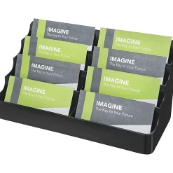Deflecto 8-Compartment Business Card Holder, 3 7/8