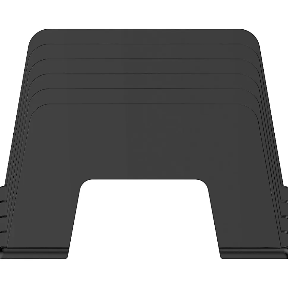 Deflecto® 5-Compartment Desktop Incline Sorter, 30% Recycled, Black