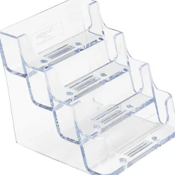 Deflecto® 4-Compartment Desktop Business Card Holder