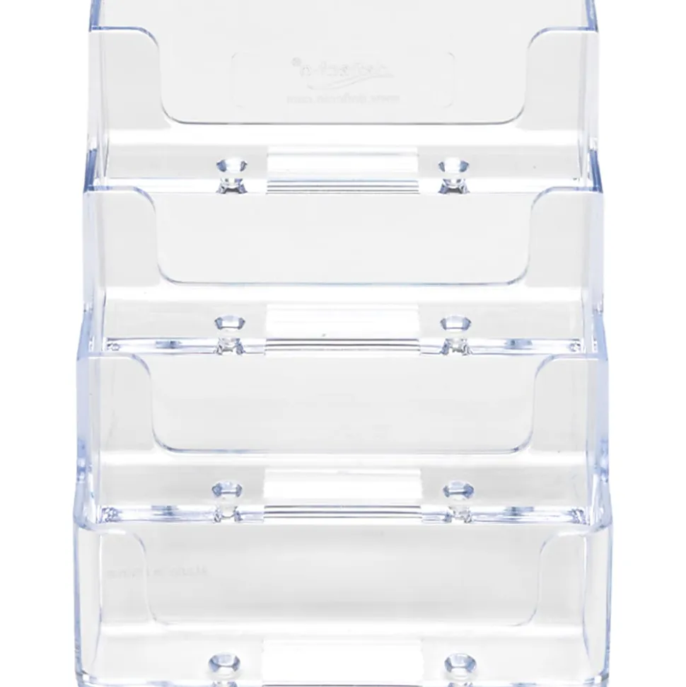 Deflecto® 4-Compartment Desktop Business Card Holder