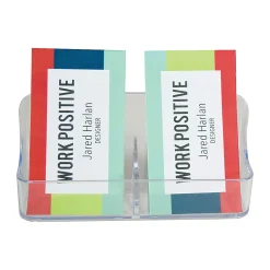 Deflecto® 2-Compartment Vertical Business Card Holder, 5