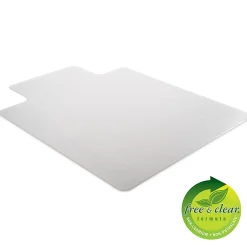Deflecto Earth Source® Chair Mat For Commercial Pile Carpets, Beveled Edge, Wide Lip, 45