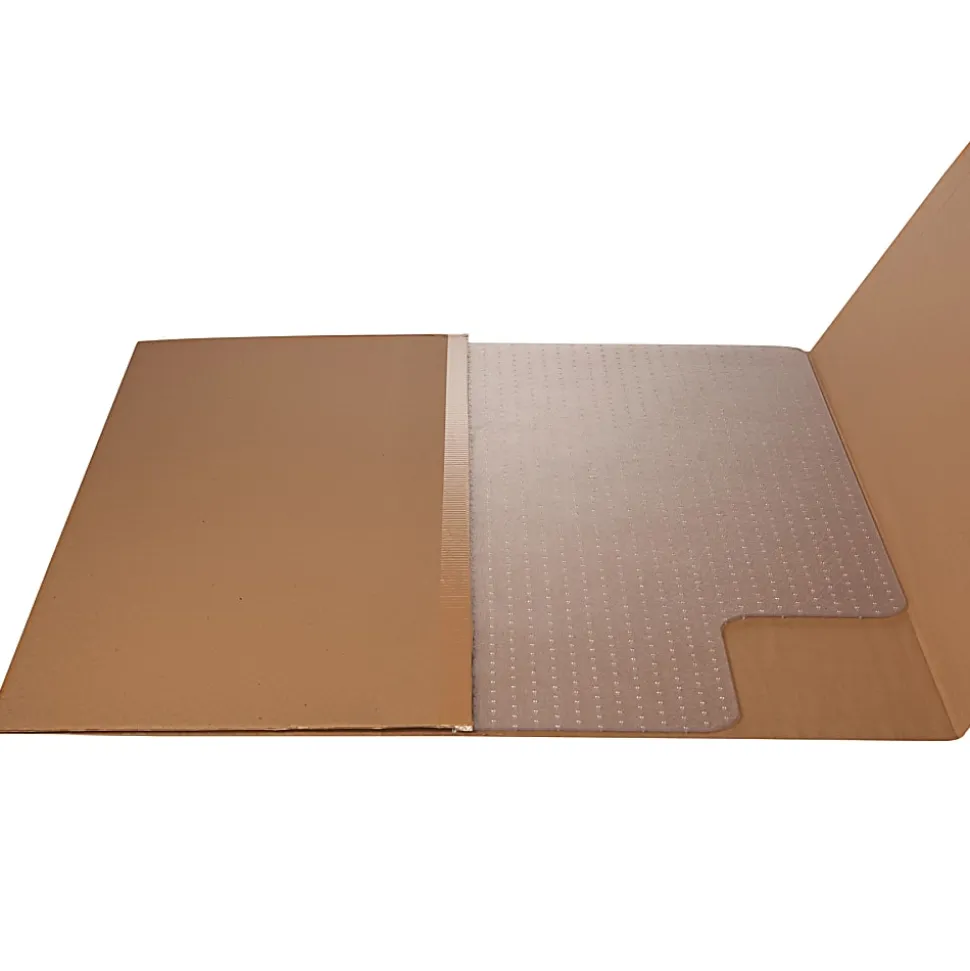 Deflect-O Earth Source® Chair Mat For Commercial Pile Carpets, Beveled Edge, Standard Lip, 36" x 48", Clear