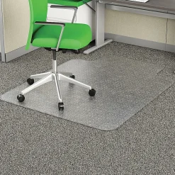 Deflect-O Earth Source® Chair Mat For Commercial Pile Carpets, Beveled Edge, Standard Lip, 36