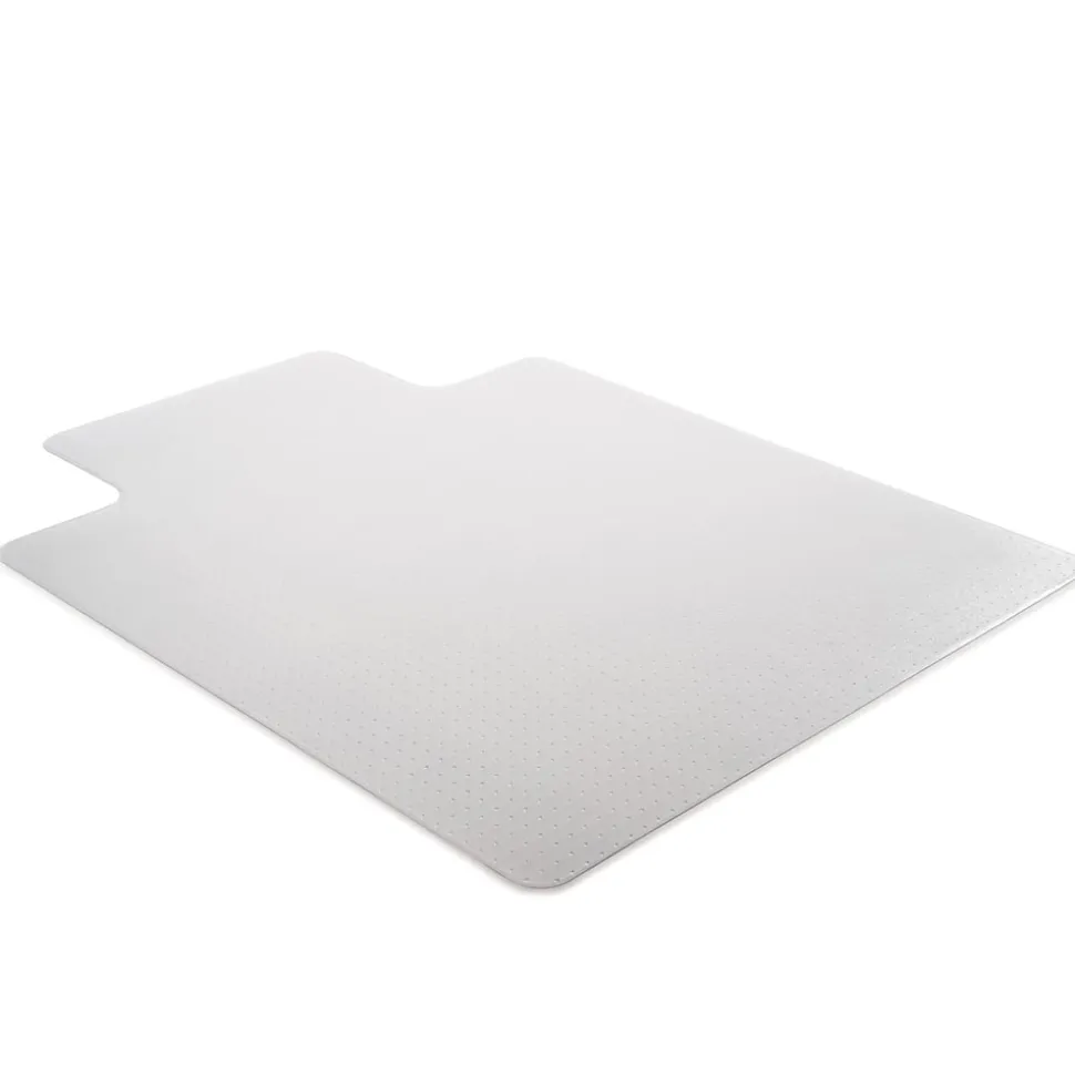 Deflect-O Earth Source® Chair Mat For Commercial Pile Carpets, Beveled Edge, Standard Lip, 36" x 48", Clear