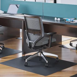 Deflecto EconoMat Vinyl Chair Mat For Hard Floors, Rectangular, 46