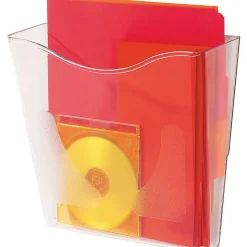deflecto® Euro-Style DocuPocket®Portrait Wall File, A4/Legal/Letter/Magazine/Portfolio Size, 10.25" x 4" x 10", Clear
