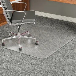Deflecto ExecuMat Chair Mat For High Pile Carpets, 36" x 48", Clear