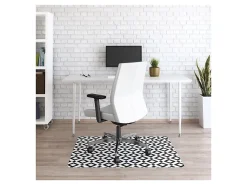 Deflecto FashionMat - Floor mat for classroom, home, home office - rectangular - 35.04 in x 40.2 in - black diamond