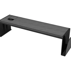 Deflecto Heavy-Duty Desk Shelf, 6 13/16"H x 25 5/8"W x 7"D, Black