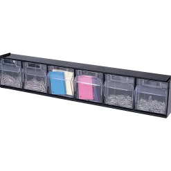 Deflecto Interlocking Horizontal Tilt Bin, 6 Bins, Small Size, 4 1/2