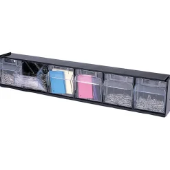 Deflecto Interlocking Horizontal Tilt Bin, 6 Bins, Small Size, 4 1/2