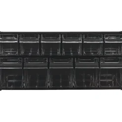 Deflecto Interlocking Horizontal Tilt Bin, 6 Bins, Small Size, 4 1/2