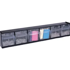 Deflecto Interlocking Horizontal Tilt Bin, 6 Bins, Small Size, 4 1/2