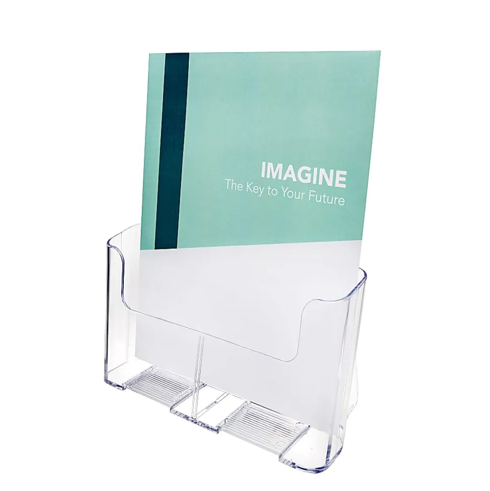 Deflecto® Literature DocuHolder®, Letter/Magazine Size, 10 3/4"H x 9 1/4"W x 3 3/4"D, Clear