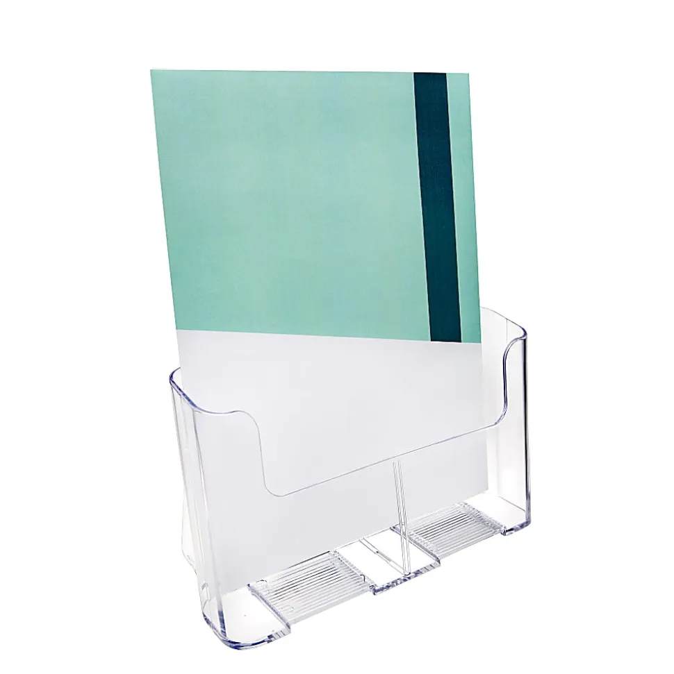 Deflecto® Literature DocuHolder®, Letter/Magazine Size, 10 3/4"H x 9 1/4"W x 3 3/4"D, Clear