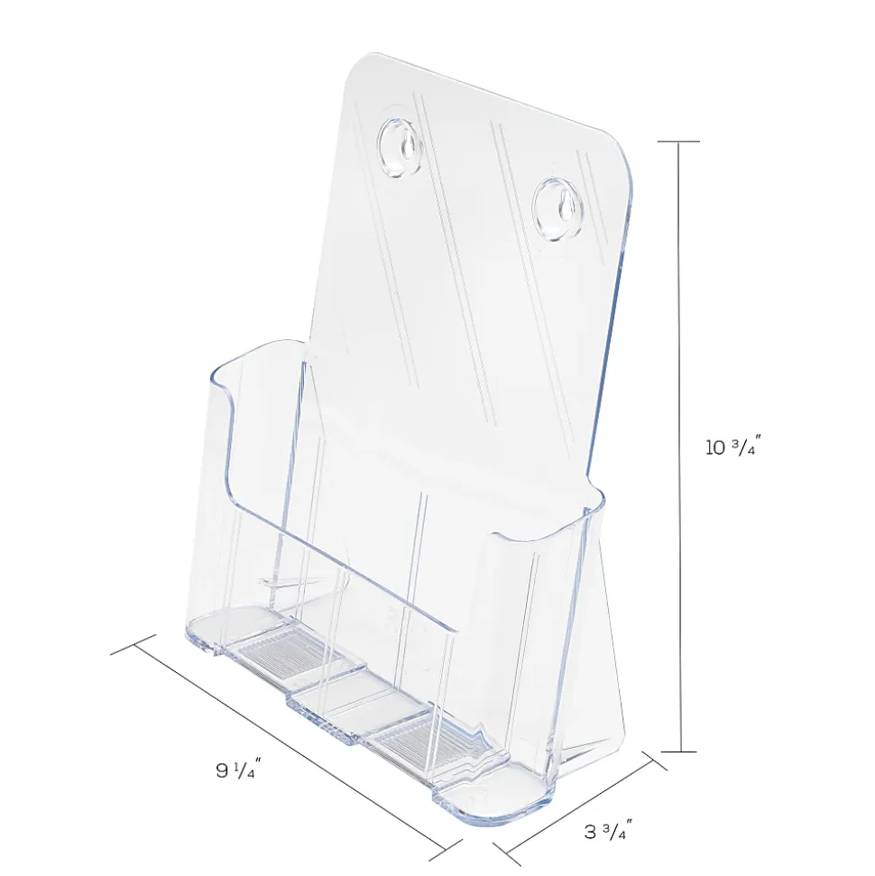 Deflecto® Literature DocuHolder®, Letter/Magazine Size, 10 3/4"H x 9 1/4"W x 3 3/4"D, Clear