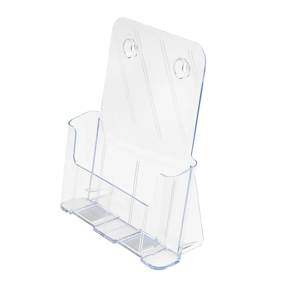 Deflecto® Literature DocuHolder®, Letter/Magazine Size, 10 3/4"H x 9 1/4"W x 3 3/4"D, Clear