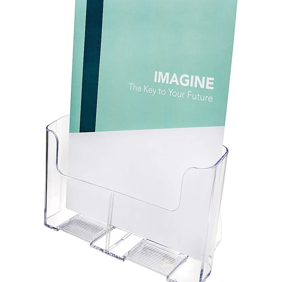 Deflecto® Literature DocuHolder®, Letter/Magazine Size, 10 3/4"H x 9 1/4"W x 3 3/4"D, Clear