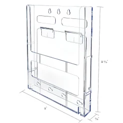 Deflecto® Lit Loc® Interlocking Magazine Size Literature Display, 11 1/4