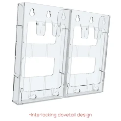 Deflecto® Lit Loc® Interlocking Magazine Size Literature Display, 11 1/4