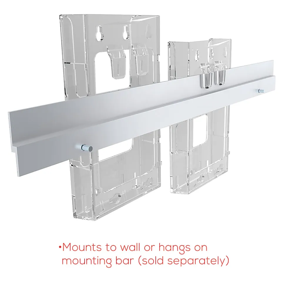 Deflecto® Lit Loc® Interlocking Magazine Size Literature Display, 11 1/4"H x 9"W x 1 1/4"D, Clear