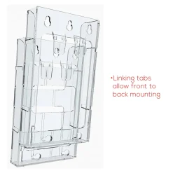 Deflecto® Lit Loc® Interlocking Magazine Size Literature Display, 11 1/4
