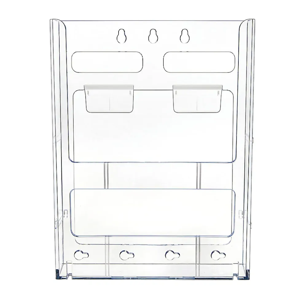 Deflecto® Lit Loc® Interlocking Magazine Size Literature Display, 11 1/4"H x 9"W x 1 1/4"D, Clear
