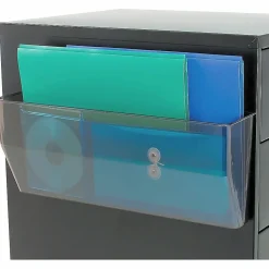 Deflecto Magnetic Wall File Pocket, Smoke