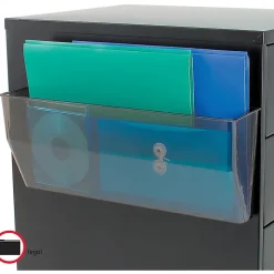 Deflecto Magnetic Wall File Pocket, Smoke